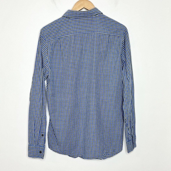 Jack Spade Plaid Button Up Long Sleeve Shirt Blue Mens Size M Work Office Dress - Picture 7 of 8